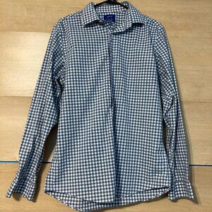 Apt 9 | Mens | Blue | White | Dress Shirt | Long Sleeve | Medium